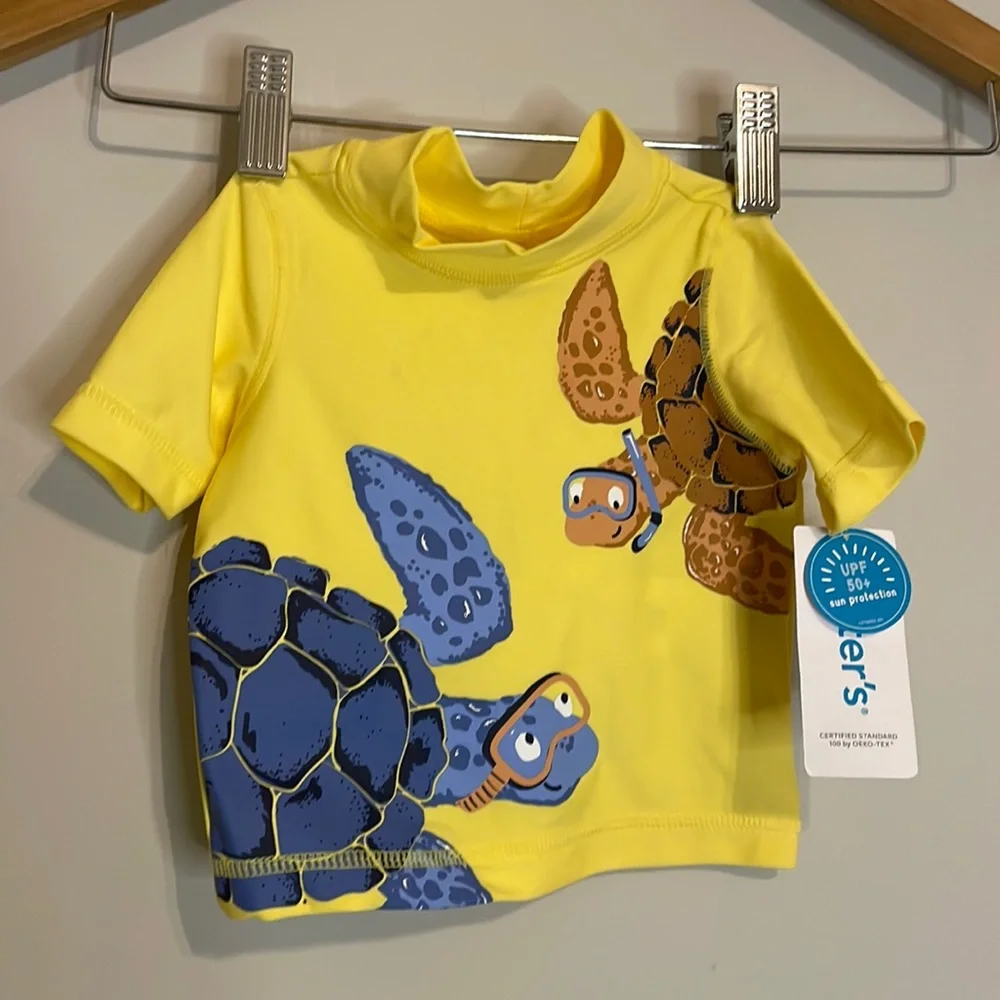 Carter’s Turtle Swim Top Sz 3 Mo NWT